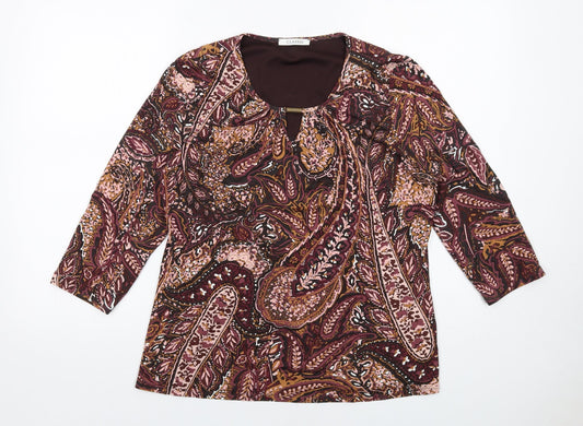 Womens UK Size 14 Classic Multicoloured Basic Blouse