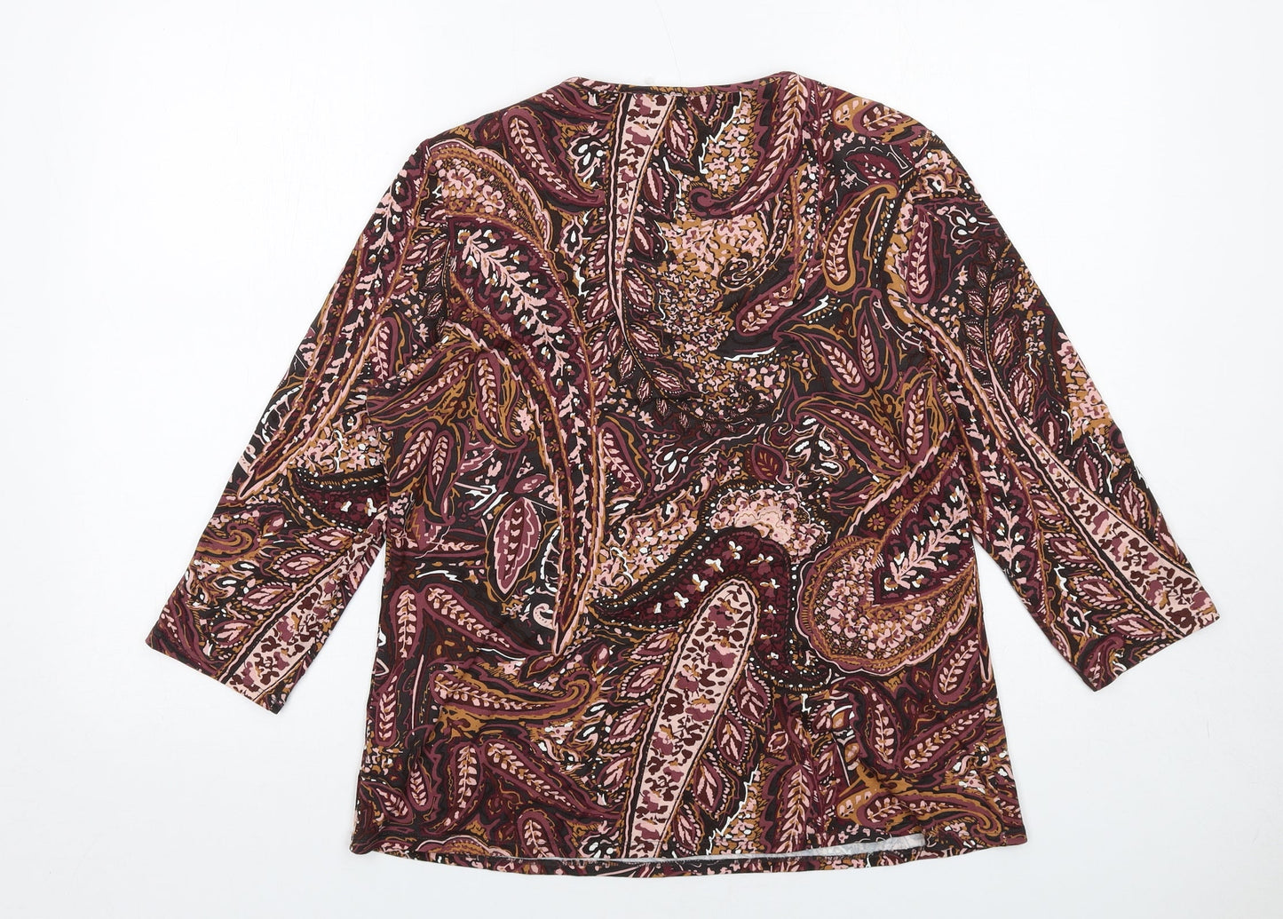 Womens UK Size 14 Classic Multicoloured Basic Blouse