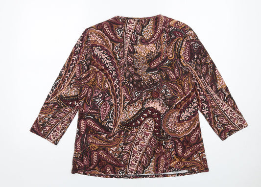 Womens UK Size 14 Classic Multicoloured Basic Blouse
