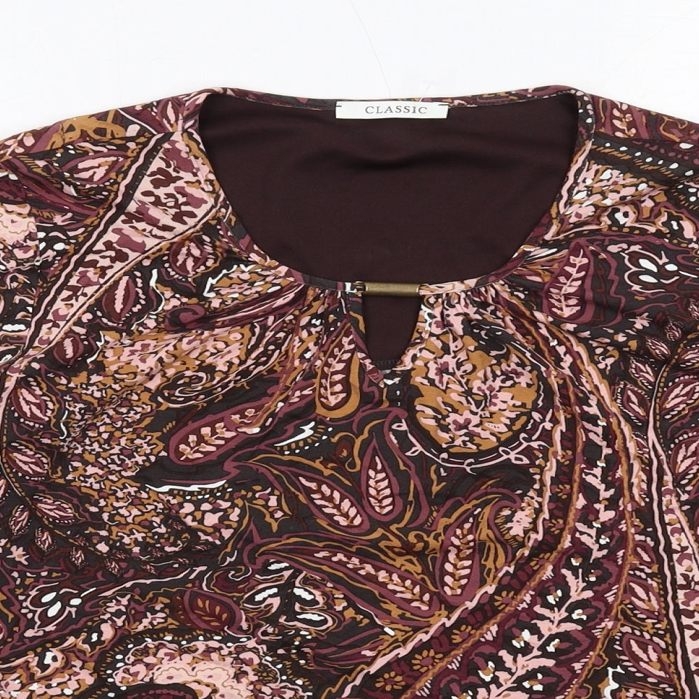 Womens UK Size 14 Classic Multicoloured Basic Blouse