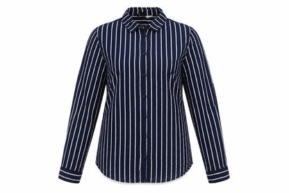 Womens UK Size 10 H&M Blue Basic Button-Up