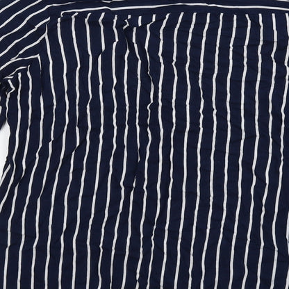 Womens UK Size 10 H&M Blue Basic Button-Up