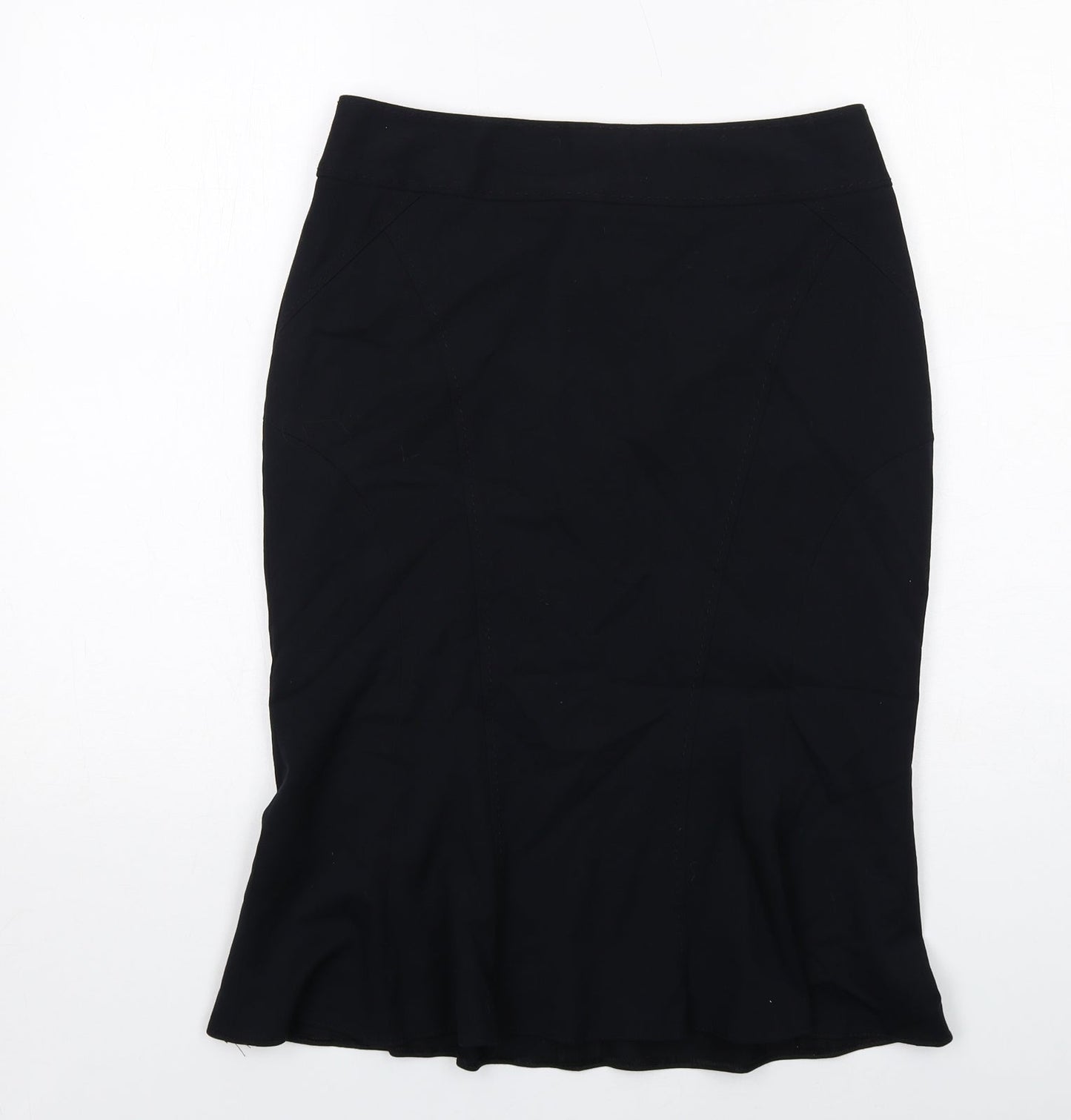 NEXT Womens Blue Polyester Trumpet Skirt Size 10 Zip