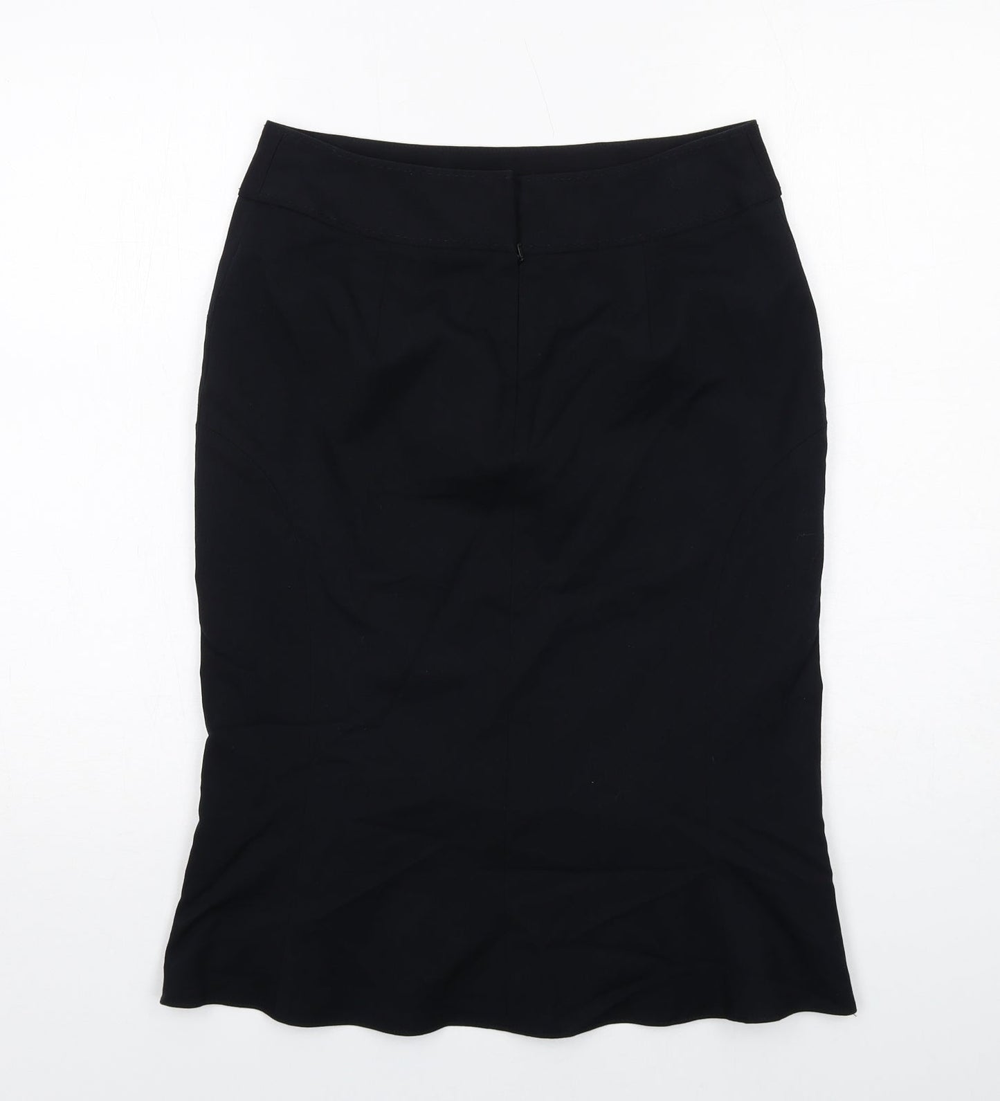 NEXT Womens Blue Polyester Trumpet Skirt Size 10 Zip