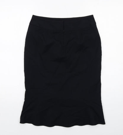 NEXT Womens Blue Polyester Trumpet Skirt Size 10 Zip