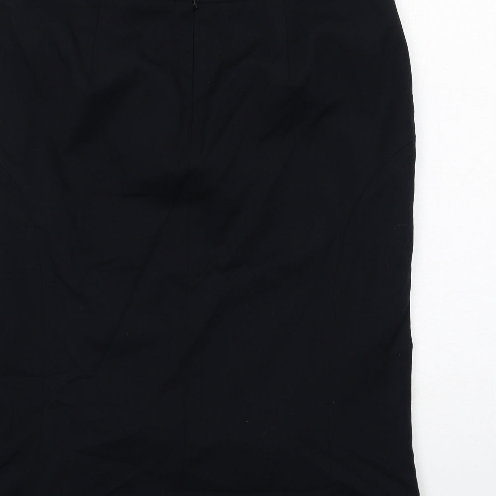 NEXT Womens Blue Polyester Trumpet Skirt Size 10 Zip