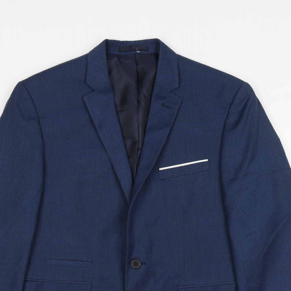 Mens UK Size 38 Burton Regular Blue Suit Jacket