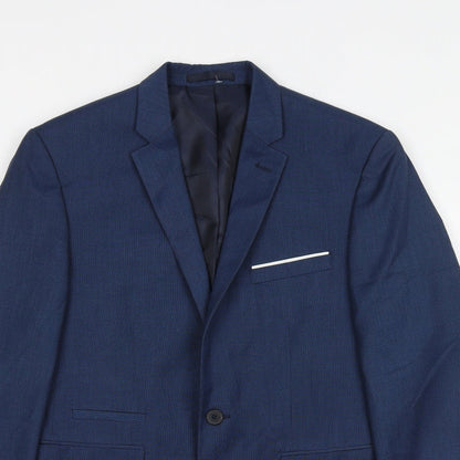 Mens UK Size 38 Burton Regular Blue Suit Jacket