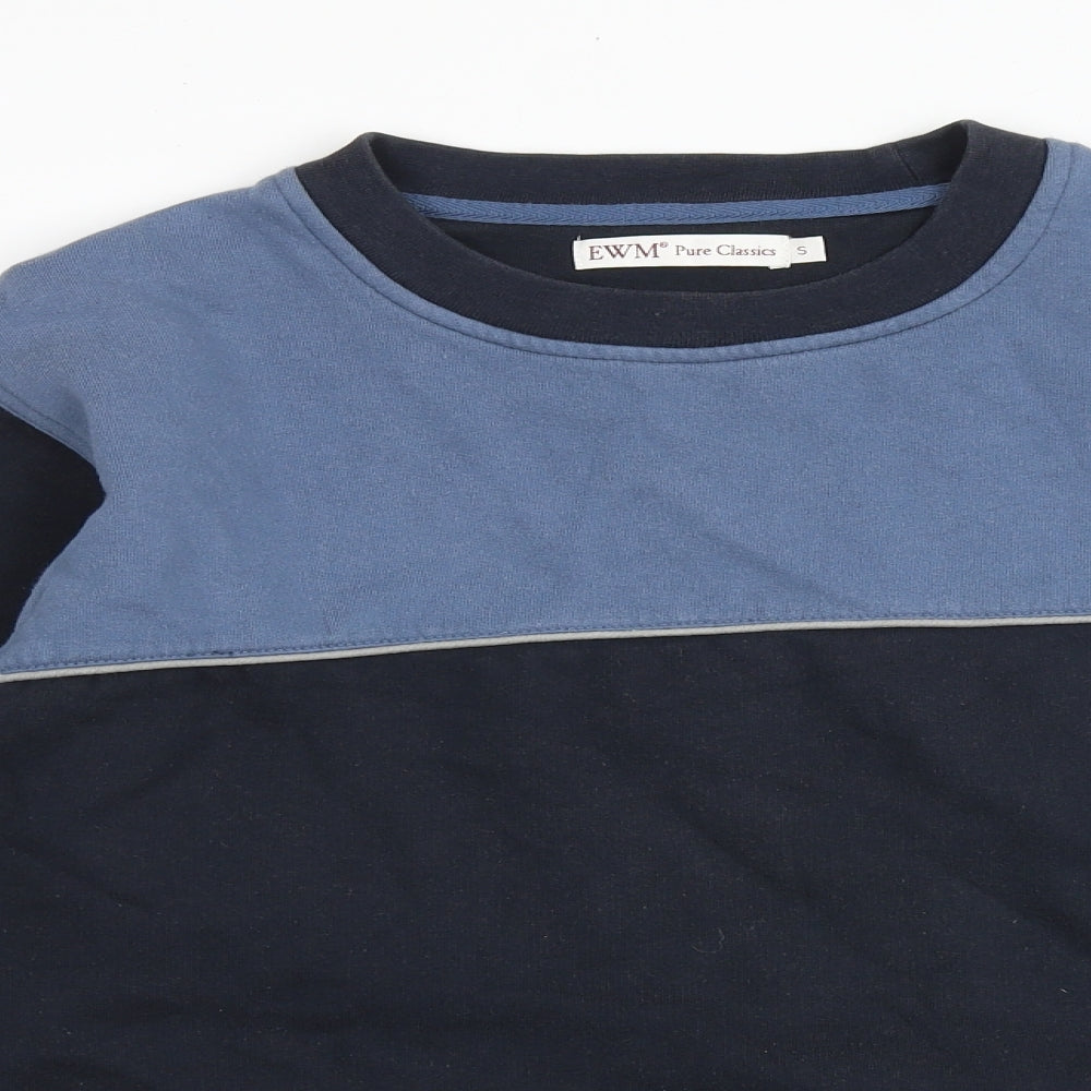 Mens UK Size S EWM Blue Pullover Sweatshirt