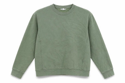 Topshop Womens Green Cotton Pullover Sweatshirt Size S Pullover