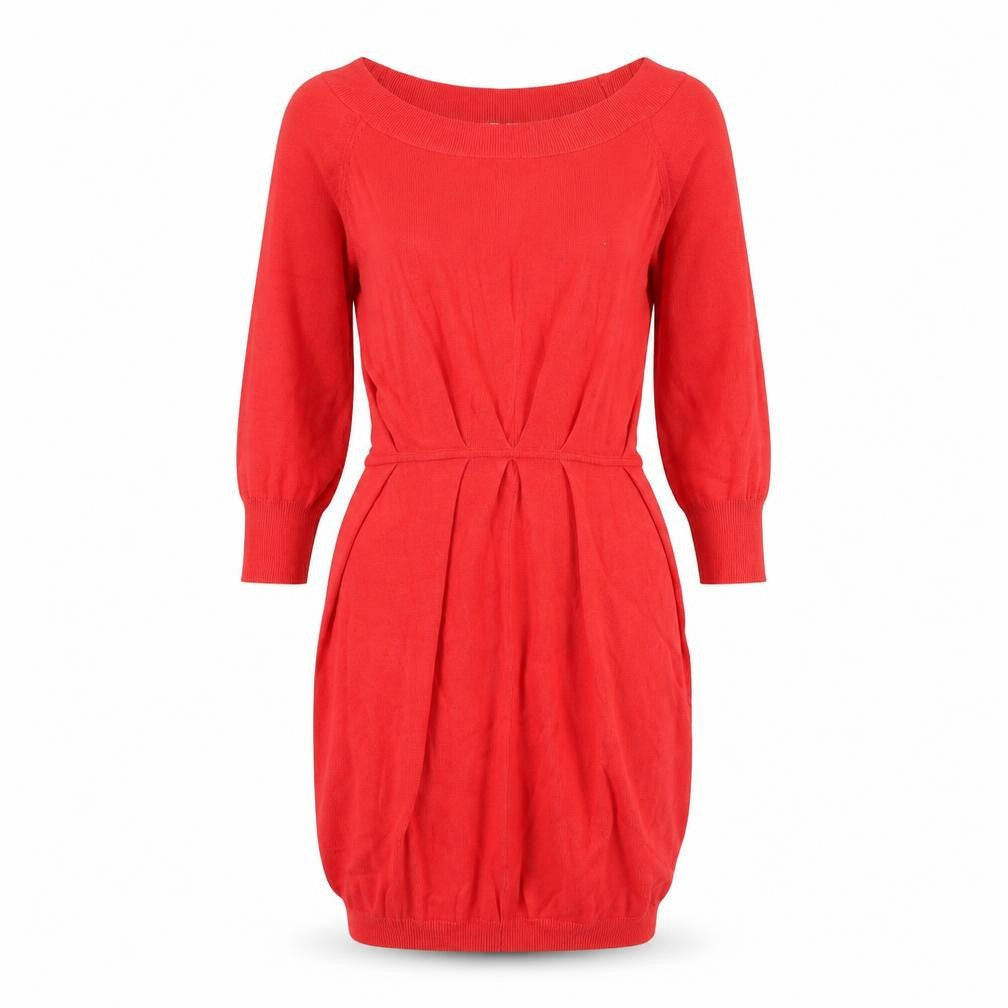 ASOS Womens Red 100% Cotton Sheath Size 10 Boat Neck Pullover