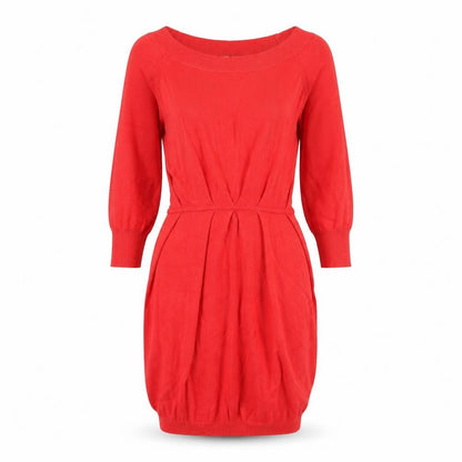 ASOS Womens Red 100% Cotton Sheath Size 10 Boat Neck Pullover