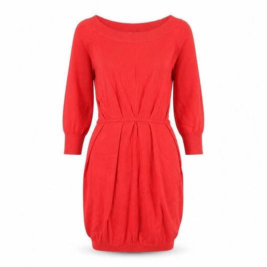 Front view of ASOS women’s red 100% cotton sheath, size UK 10, boat neck pullover