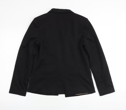 Oasis Womens Black Polyester Jacket Blazer Size 12 - Open Style