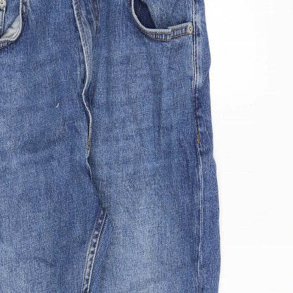 Zara Womens Blue Cotton Skinny Jeans Size 35 in Regular Zip