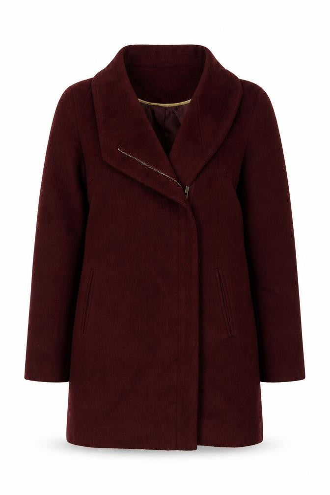 Womens UK Size 10 New Look Red Overcoat