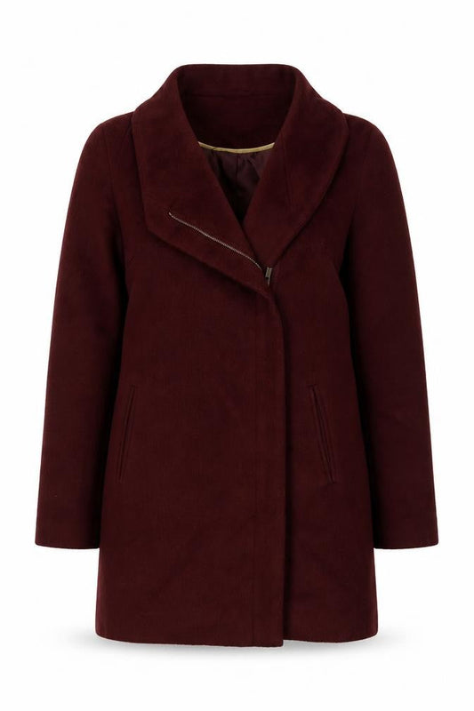 Womens UK Size 10 New Look Red Overcoat