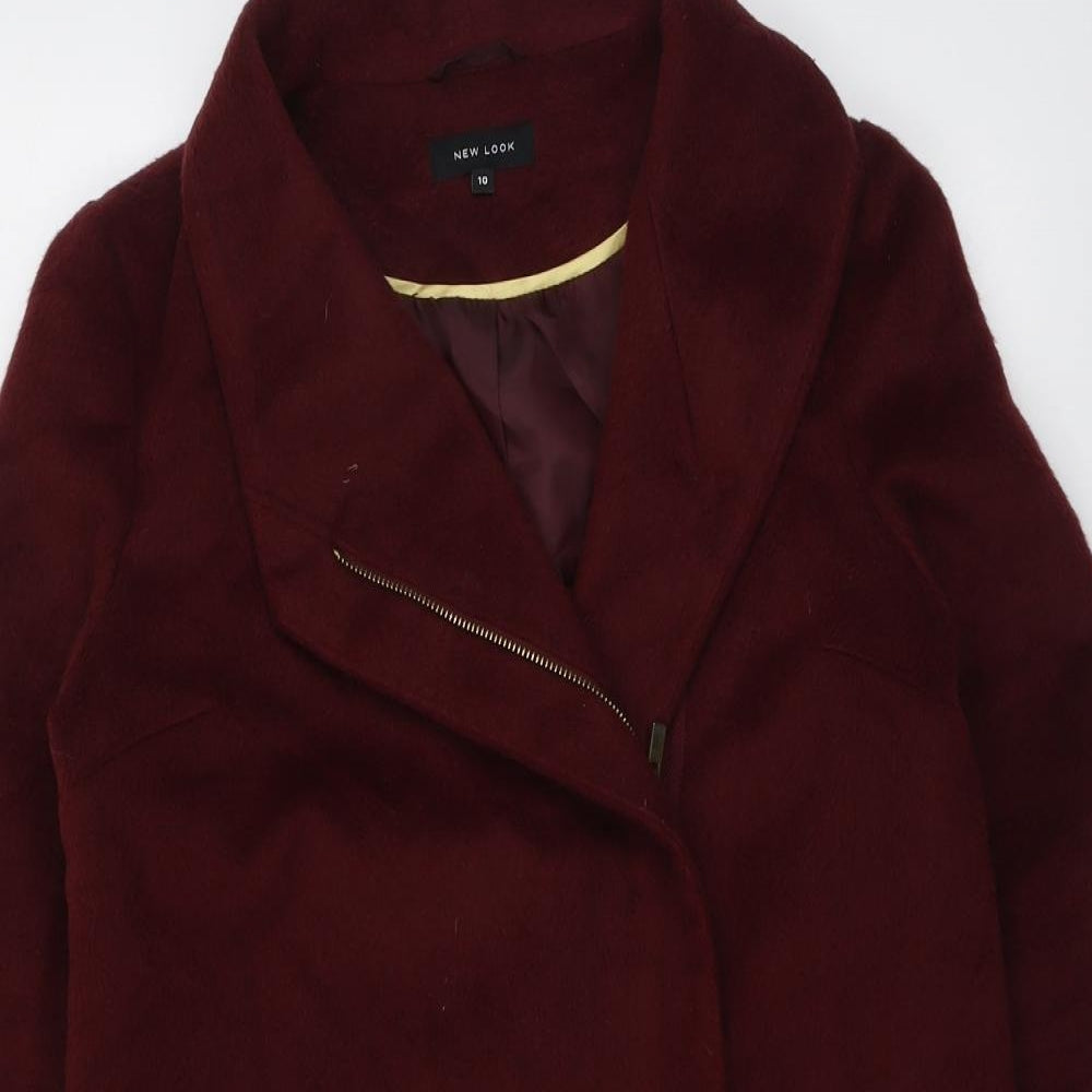 Womens UK Size 10 New Look Red Overcoat