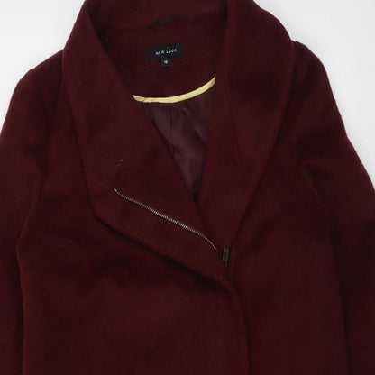 Womens UK Size 10 New Look Red Overcoat