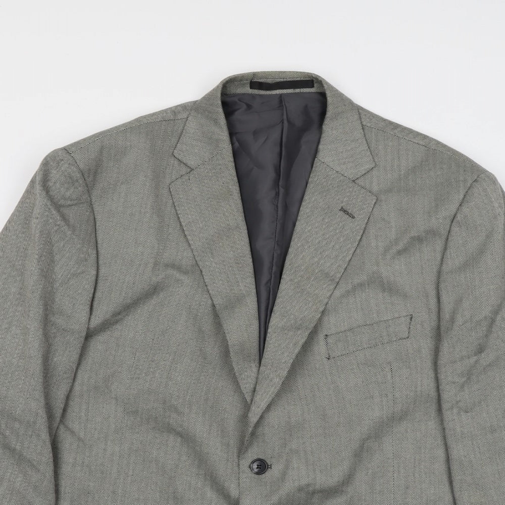 Mens UK Size 46 Marks and Spencer Regular Grey Suit Jacket