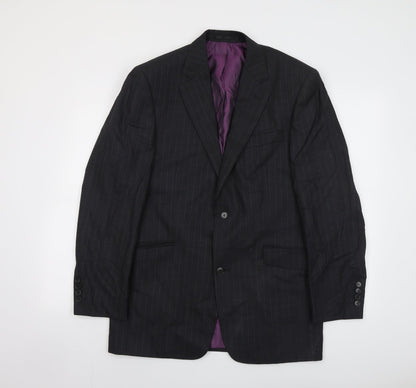 Mens UK Size 42 Racing Green Regular Grey Suit Jacket