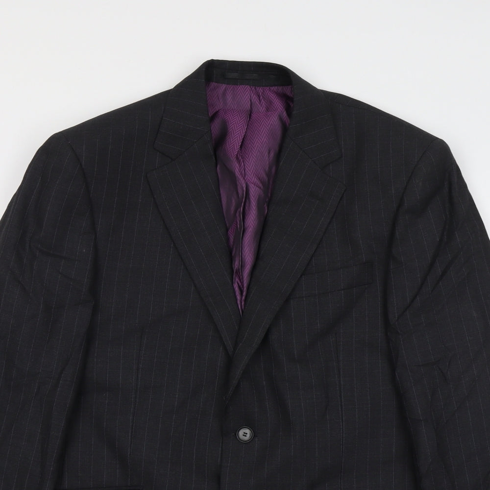 Mens UK Size 42 Racing Green Regular Grey Suit Jacket