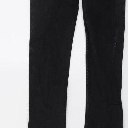 Womens UK Size 23 in Weekday Regular Fit Bootcut Black Jeans