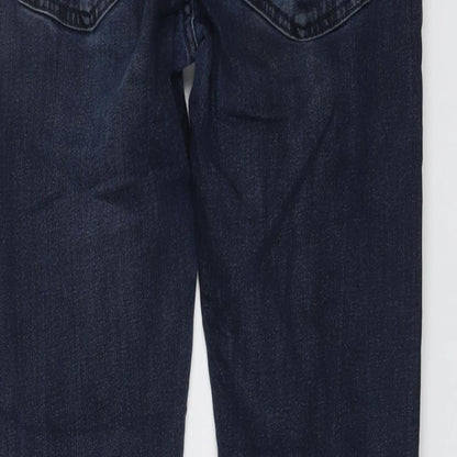 NEXT Mens Blue Cotton Skinny Jeans Size 30 in L30 in Regular Button