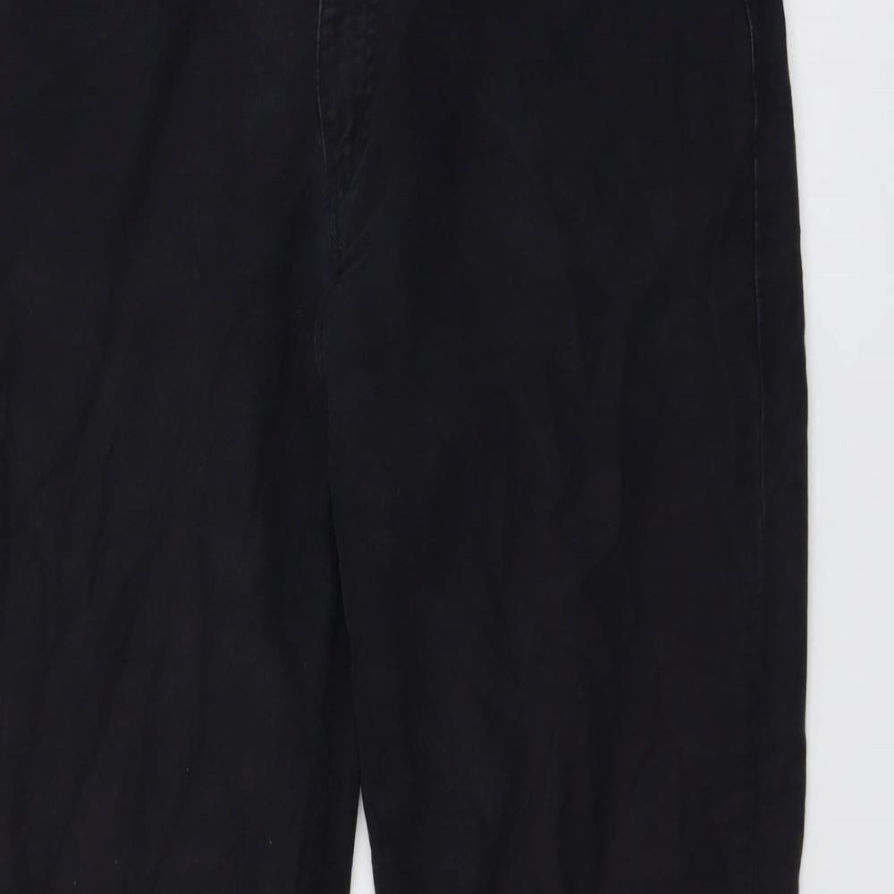 Blue Harbour Womens Blue Cotton Straight Jeans Size 34 in L31 in Regular Button