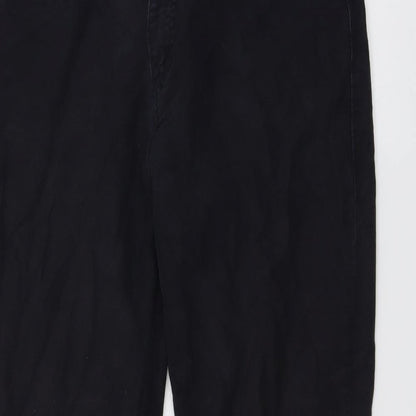 Blue Harbour Womens Blue Cotton Straight Jeans Size 34 in L31 in Regular Button