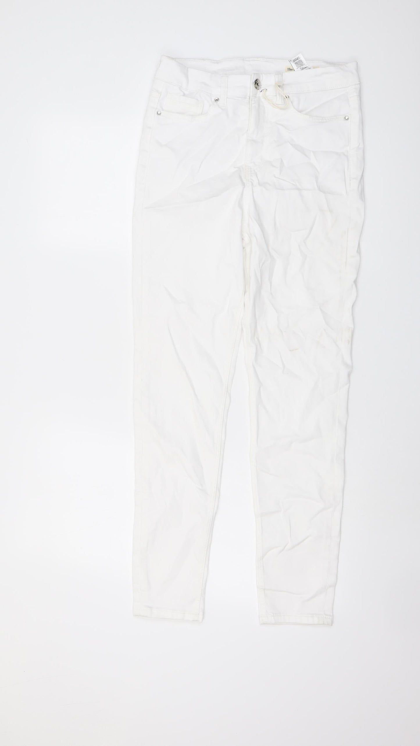 Womens UK Size 10 Marks and Spencer Regular Fit Skinny White Jeans
