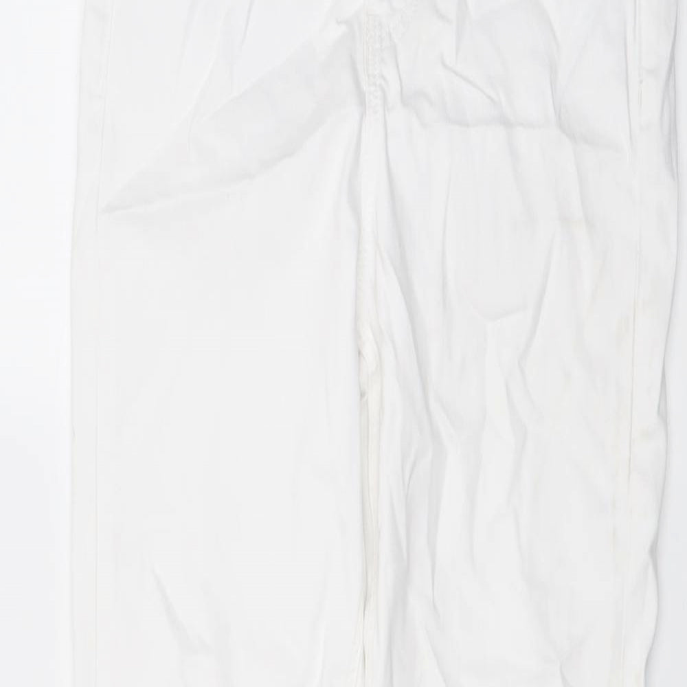 Womens UK Size 10 Marks and Spencer Regular Fit Skinny White Jeans