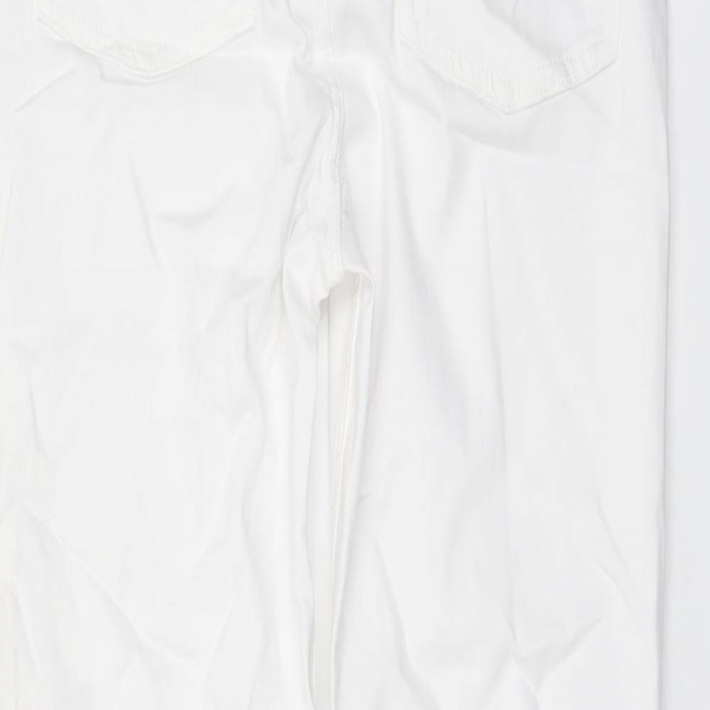 Womens UK Size 10 Marks and Spencer Regular Fit Skinny White Jeans