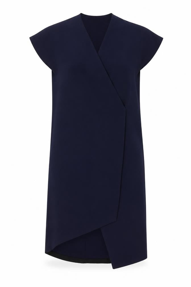 Finery Womens Blue Polyester Sheath Size 6 V-Neck Tie