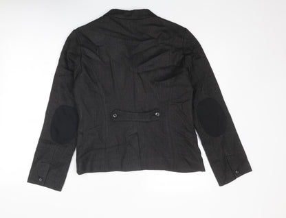 Gap Womens Grey Herringbone Acrylic Jacket Suit Jacket Size 10