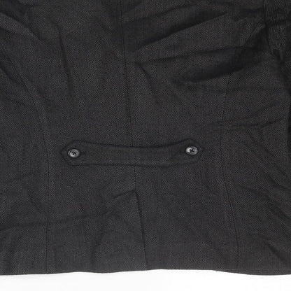 Gap Womens Grey Herringbone Acrylic Jacket Suit Jacket Size 10