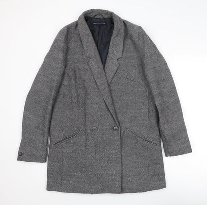 Womens UK Size 12 French Connection Blue Overcoat