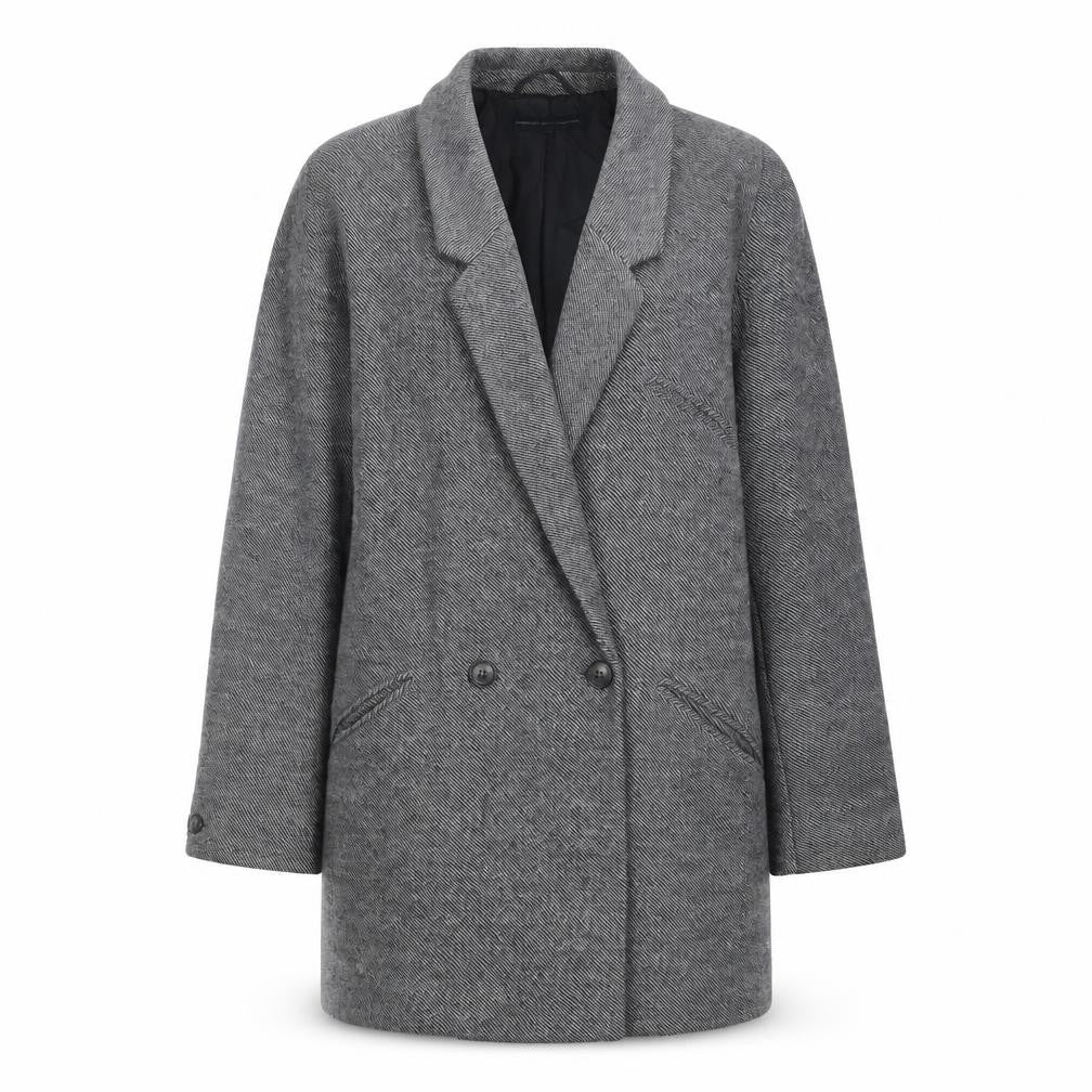Womens UK Size 12 French Connection Blue Overcoat