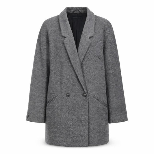 Womens UK Size 12 French Connection Blue Overcoat