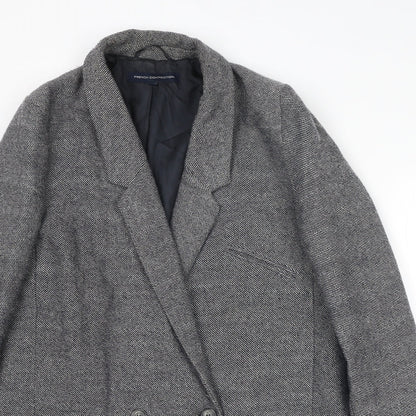 Womens UK Size 12 French Connection Blue Overcoat