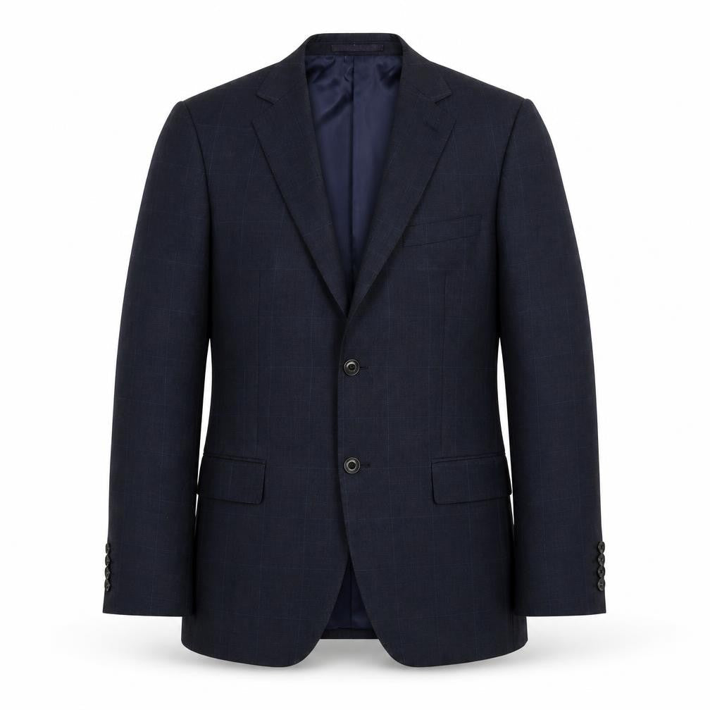 Marks and Spencer Mens Blue Check Wool Jacket Suit Jacket Size 40 Regular