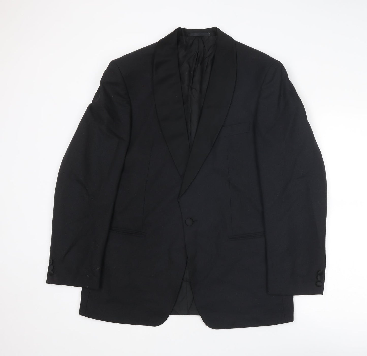 Mens UK Size 40 St Michael Regular Black Suit Tuxedo
