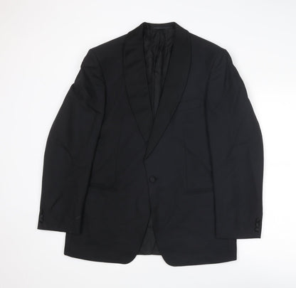 Mens UK Size 40 St Michael Regular Black Suit Tuxedo