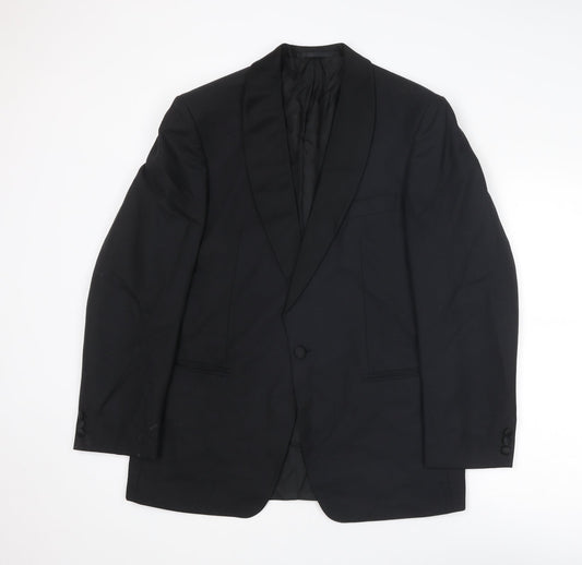 Mens UK Size 40 St Michael Regular Black Suit Tuxedo