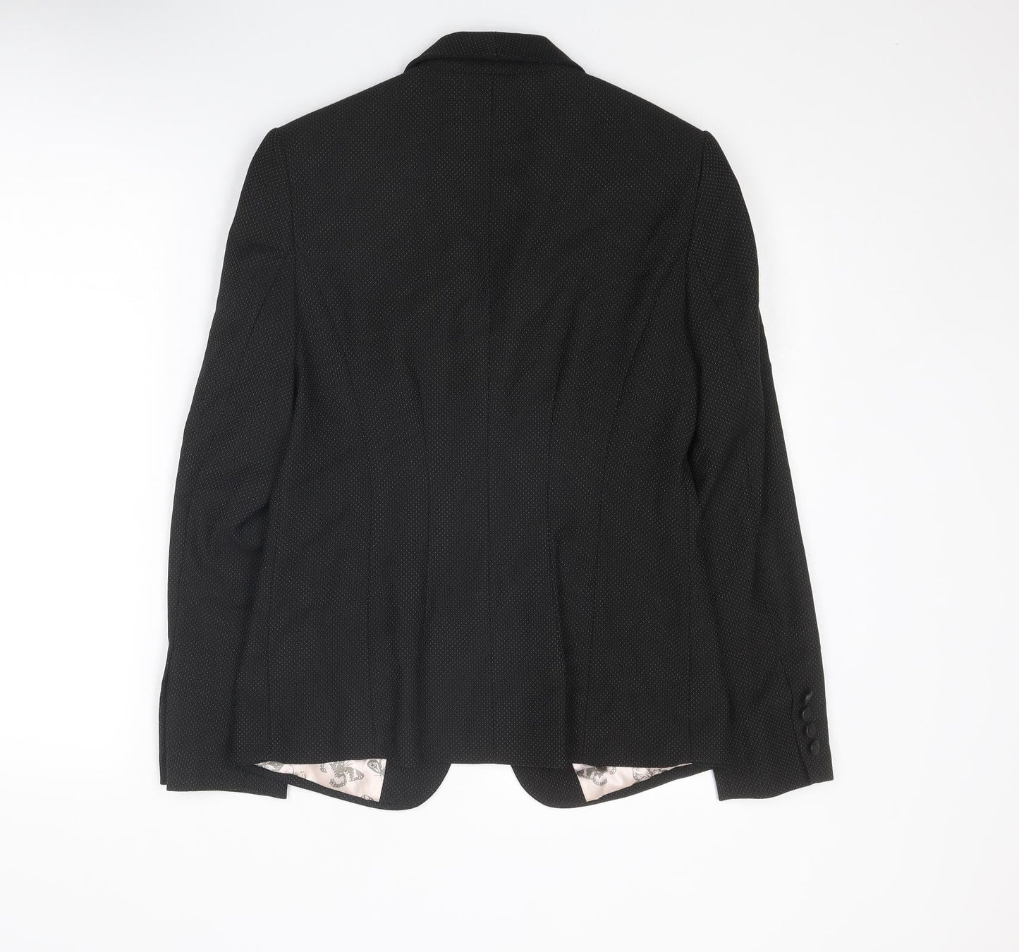 NEXT Womens Black Polyester Jacket Suit Jacket Size 10