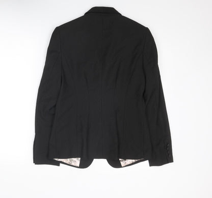 NEXT Womens Black Polyester Jacket Suit Jacket Size 10