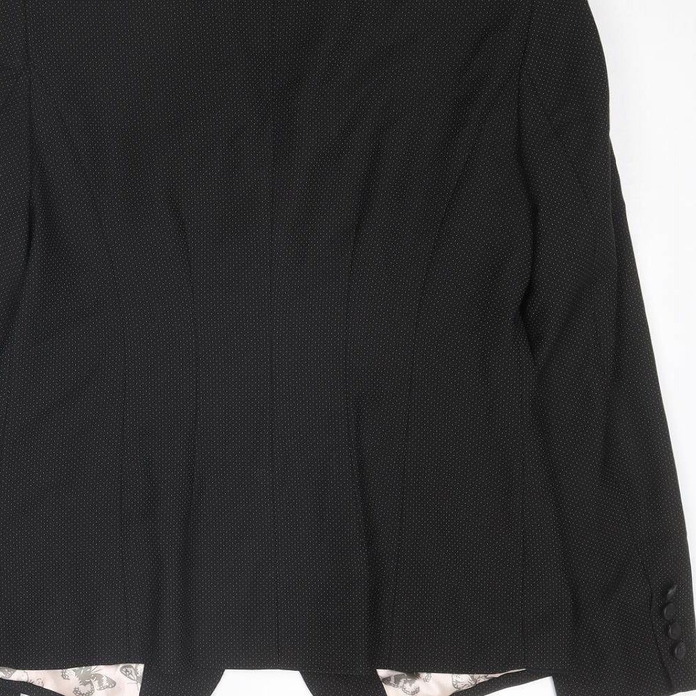 NEXT Womens Black Polyester Jacket Suit Jacket Size 10