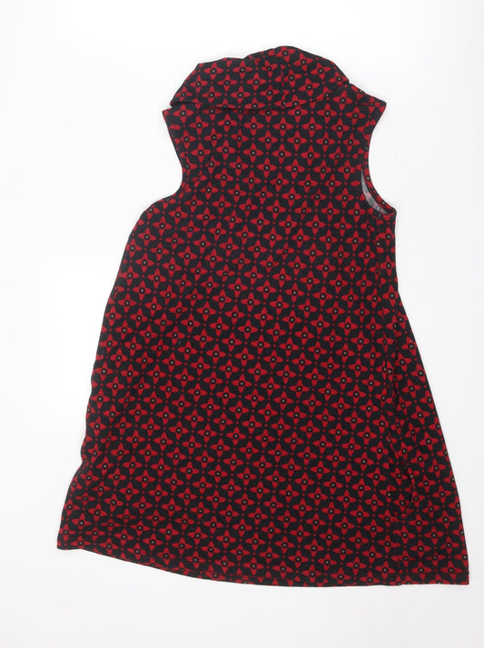 Izabel London Womens Multicoloured Geometric Polyester A-Line Size 8 Roll Neck Pullover
