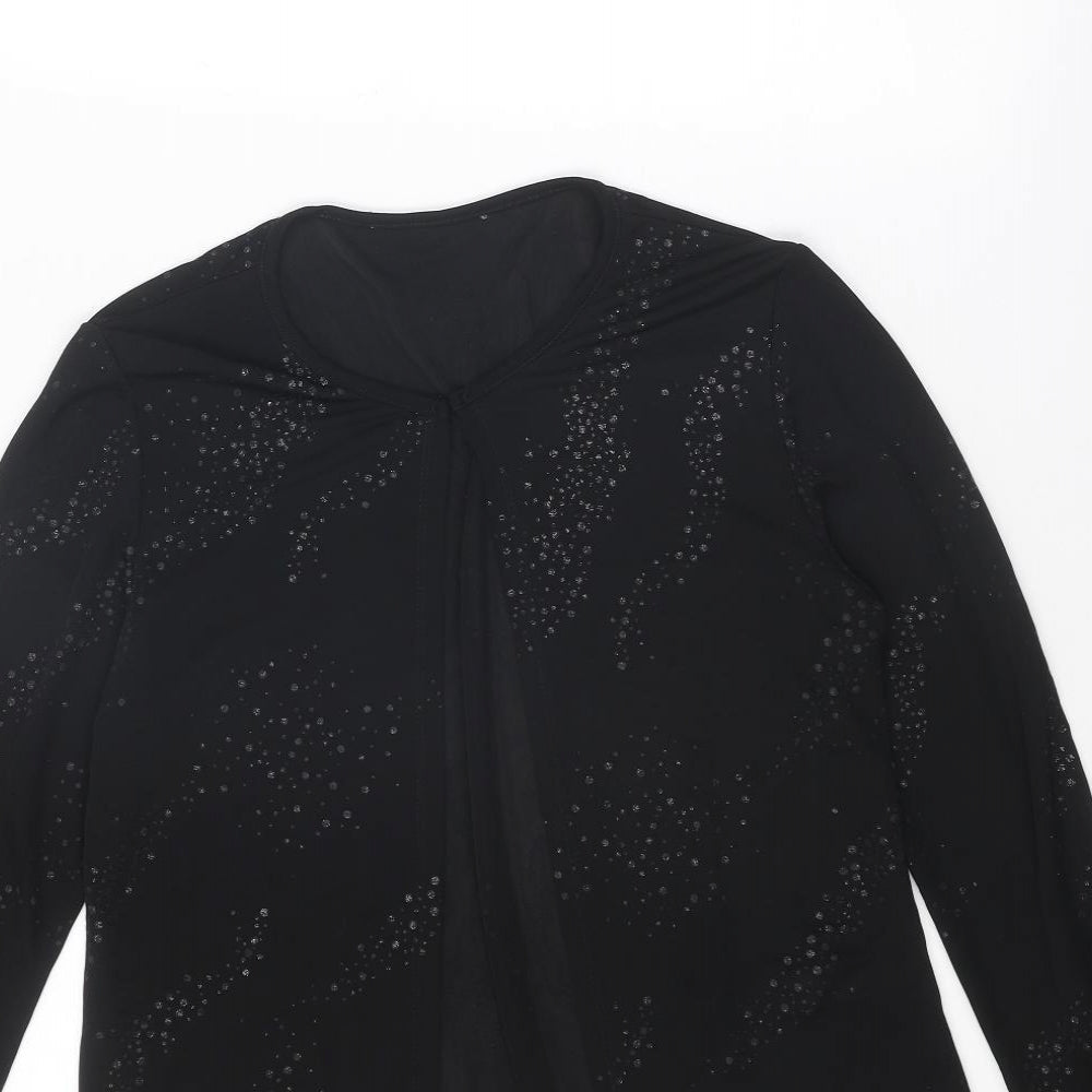 Womens UK Size 12 BHS Black Basic Blouse
