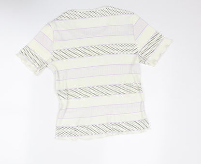 Womens UK Size M Klass White Basic T-Shirt